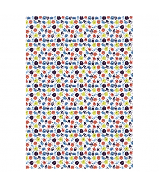 Упаковочная бумага глянц. 70*100см "Monsters", 80 г/м2, дизайн 3