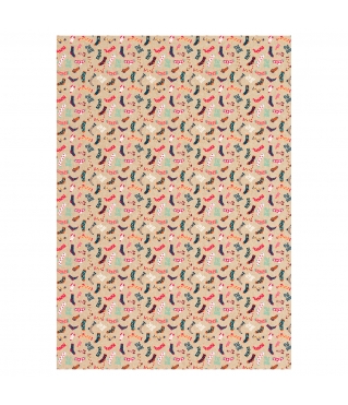 Упаковочная бумага крафт 70*100см "Super Man", 70 г/м2, дизайн 4