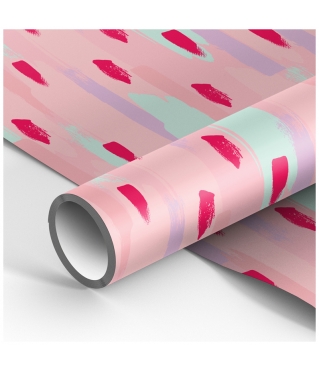 Упаковочная бумага глянц. 70*100см "Stylish pink", 90г/м2