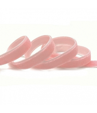 Лента бархатная 2,5 см/ 20 ярд, розовый № 9