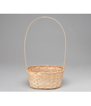 Корзина плетеная (бамбук), 30*22*H13/49 см, натуральный
