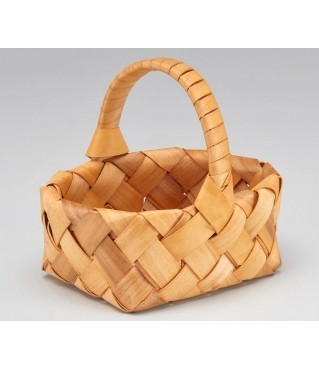 Корзина плетеная (секвойя), 16x13,5x6,5/12,5см, 1 шт., натур.