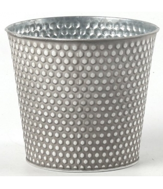 Декоративное кашпо D15XH13.5CM B11.5СМ, серый, металл