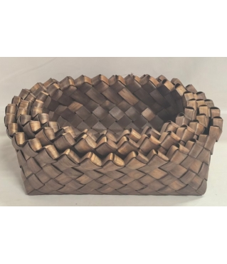 Набор кашпо плетеных (секвойя), 36*30/11 см, 32*27/11 см, 28*23/10,5 см, 3 шт., коричневый