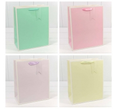 Пакет подарочный Однотонный в рамке (микс) 26*32*13 210г 1/20 1/240