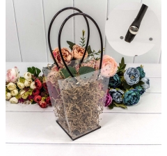 Пакет пластиковый "Ваза для цветов" Чёрный 24*26*11 1/10 1/200