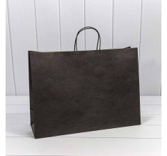 Пакет подарочный Крафт Чёрный 45*33*15 120г 1/20 1/120