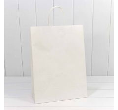 Пакет подарочный Крафт Белый 33*45*15 120г 1/20 1/120