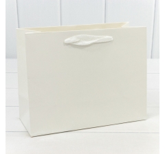 Пакет подарочный Крафт "Люкс" 23*18*10 210г Белый 1/10 1/360