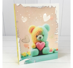 Пакет подарочный с тиснением "Мишки" (микс 314) 30*41,5*12 210г 1/20 1/80