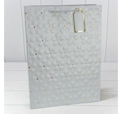 Пакет подарочный с тиснением "Цветочки" (микс) 26*32*12 210г 1/20 1/240