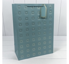 Пакет подарочный с тиснением "Квадратики" (микс) 18*23*10 210г 1/20 1/360