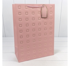 Пакет подарочный с тиснением "Квадратики" (микс) 18*23*10 210г 1/20 1/360