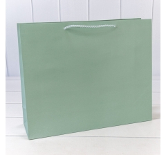 Пакет подарочный "Фактура-890" Бледно-зелёный 39,5*32*12 210г 1/20 1/80
