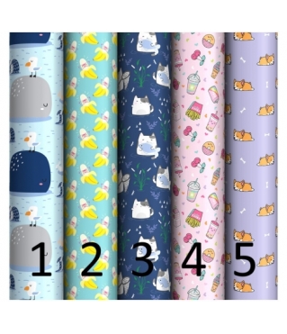 Упаковочная бумага 70*100см"Cute"90г/м2,дизайн 1