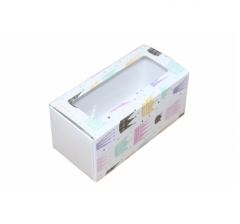 Коробка с окном 120*56*55 мм, дизайн 2021-13, белое дно
