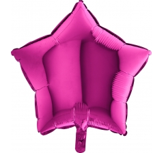 Шар (18"/46 см) Звезда, Magenta, 1шт; Grabo