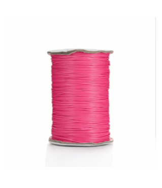 Шнур вощеный 1 мм/100 ярдов, ярко-розовый