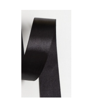Лента атласная 2,5 см*25 ярд черный 039