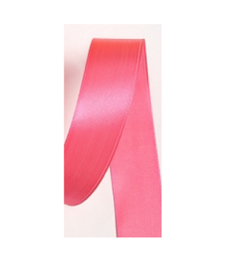 Лента атласная 2,5 см*25 ярд ярко-розовый 014