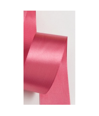 Лента атласная 4 см*25 ярд розовая пенка 134