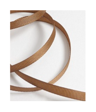 Лента репсовая 0,6 см/20 ярдов, коричневый 207