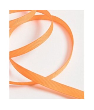 Лента репсовая 0,6 см/25 ярдов, оранжевый