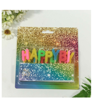 Свечи для торта набор Буквы "Happy Birthday"