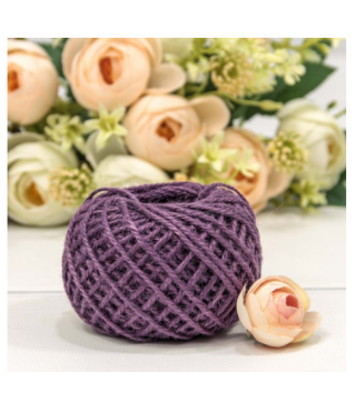 Бечёвка из льна 1,5мм*50м двухслойная Фиолетовый