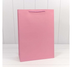 Пакет подарочный "Фактура" Розовый 32*45*15 210г 1/20 1/120