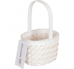 Корзина плетеная (секвойя), 18x15x12/25 B15x11 см, 1 шт., выбеленный