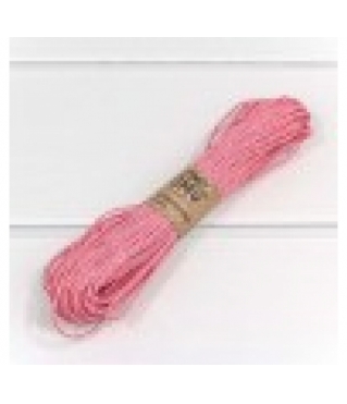 Бечевка бумажная 1,5мм*50м, розовая