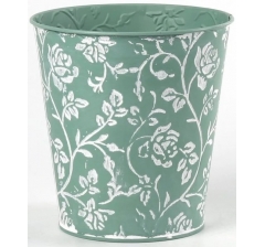 Декоративное кашпо D14XH14,5/B10СМ, бирюзовый, металл