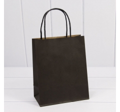 Пакет подарочный Крафт Чёрный 18*23*10 120г 1/20 1/360