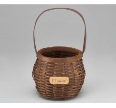 Корзина плетеная (секвойя), 15,5х15,5 см, 1 шт., коричневый