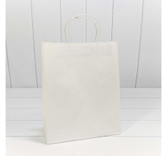 Пакет подарочный Крафт Белый 26*32*12 120г 1/20 1/240