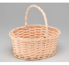 Корзина плетеная (ива), 30х21х12х25 см, 1 шт., светло-персиковый