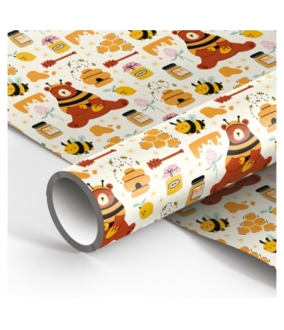 Упаковочная бумага глянц. 70*100см "Honey", 90г/м2