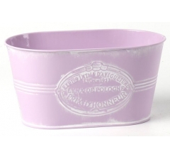 Декоративное кашпо 20.5X12.5XH10.5CM B:16.5X8.5CM, сиреневый, металл