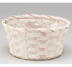 Корзина (плошка) плетеная бамбук D19 H9 см.