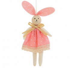 Подвесная мягкая игрушка Зайка в платье