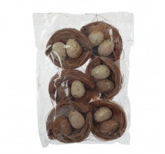 Набор из 6-ти украшений Гнездо пасхальное