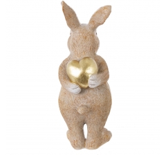 Фигурка Заяц с сердцем, L7 W8 H18 см
