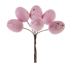 Набор из 6-ти украшений на штекере Яйца пасхальные, L17 W3,5 H17,5/10 см