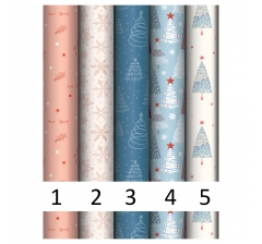 Упаковочная бумага глянц. 70*100см, "Christmas time", 80г/м2, дизайн 5