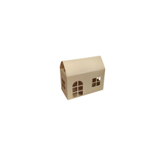 Коробка-домик 150*75*90 мм (до крыши) мм ( до крыши), бежевая