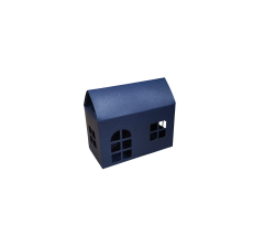 Коробка-домик 150*75*90 мм (до крыши) мм ( до крыши), синий блеск