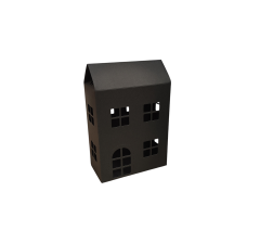 Коробка-домик 150*75*180 мм (до крыши) мм ( до крыши), черная