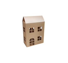 Коробка-домик 150*75*180 мм (до крыши) мм ( до крыши), бежевая