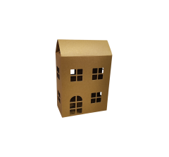 Коробка-домик 150*75*180 мм (до крыши) мм ( до крыши), золотистая